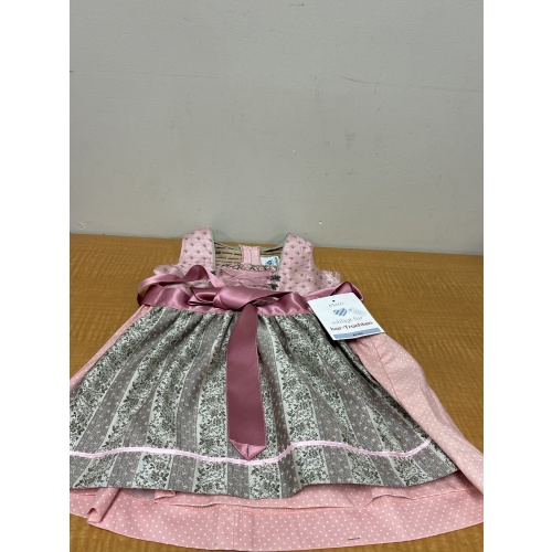 Bin29 ts New girls size 92- US 2T pink with green dress