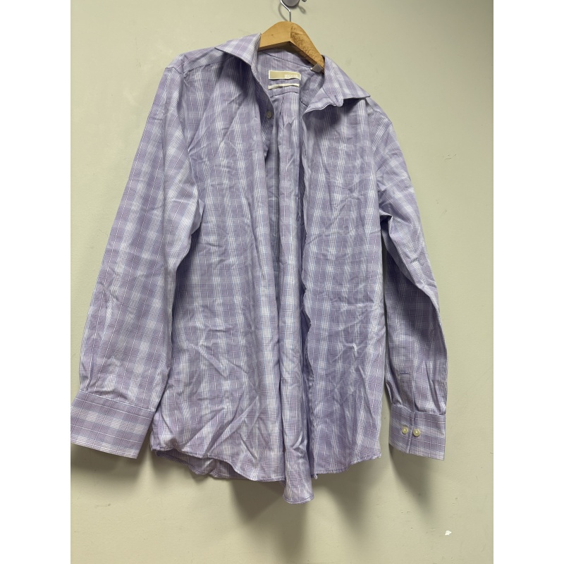 Bin29 ts Michael Kors men’s 16.5 32/33 purple plaid shirt