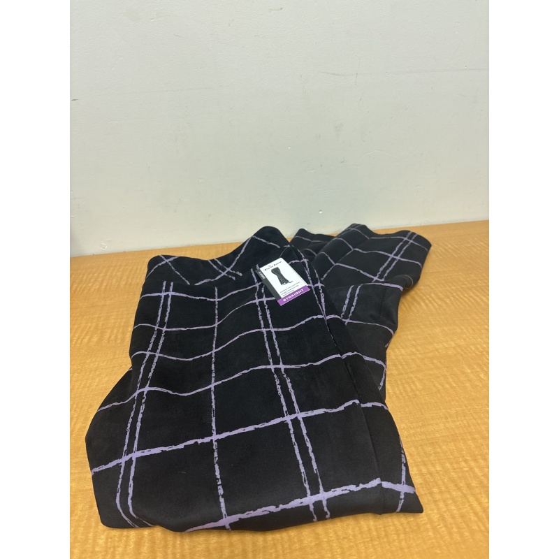 Bin6 ts New Tanjay plus women’s 1X straight black/purple pants