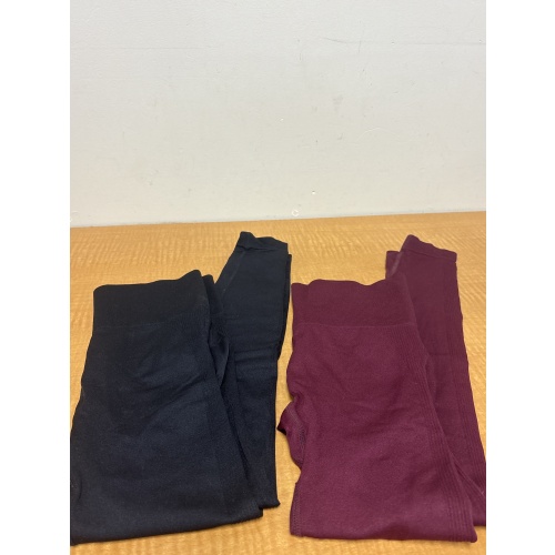 Bin33 ts New women’s small leggings two pairs- one black one burgundy