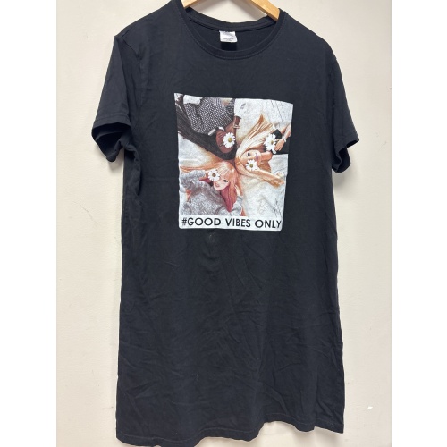Bin33 ts Barbie adult medium black long t shirt