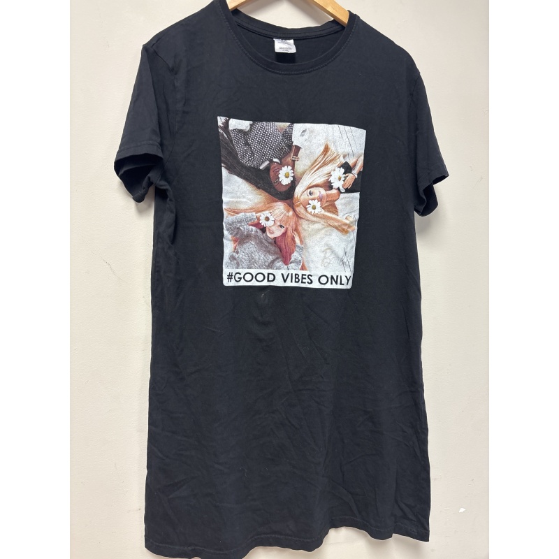 Bin33 ts Barbie adult medium black long t shirt