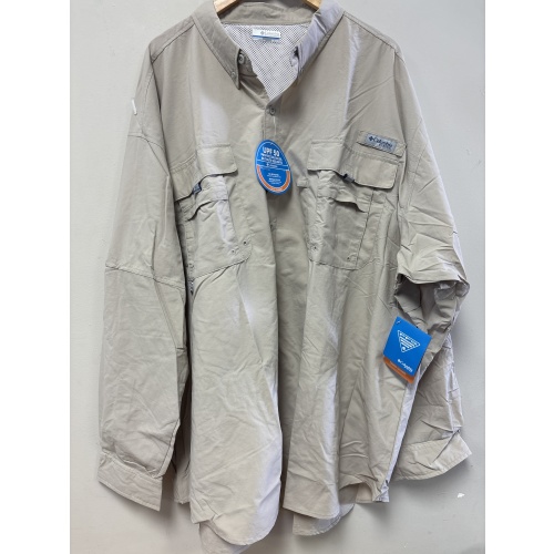 Bin10 ts New Columbia men’s 3X beige shirt