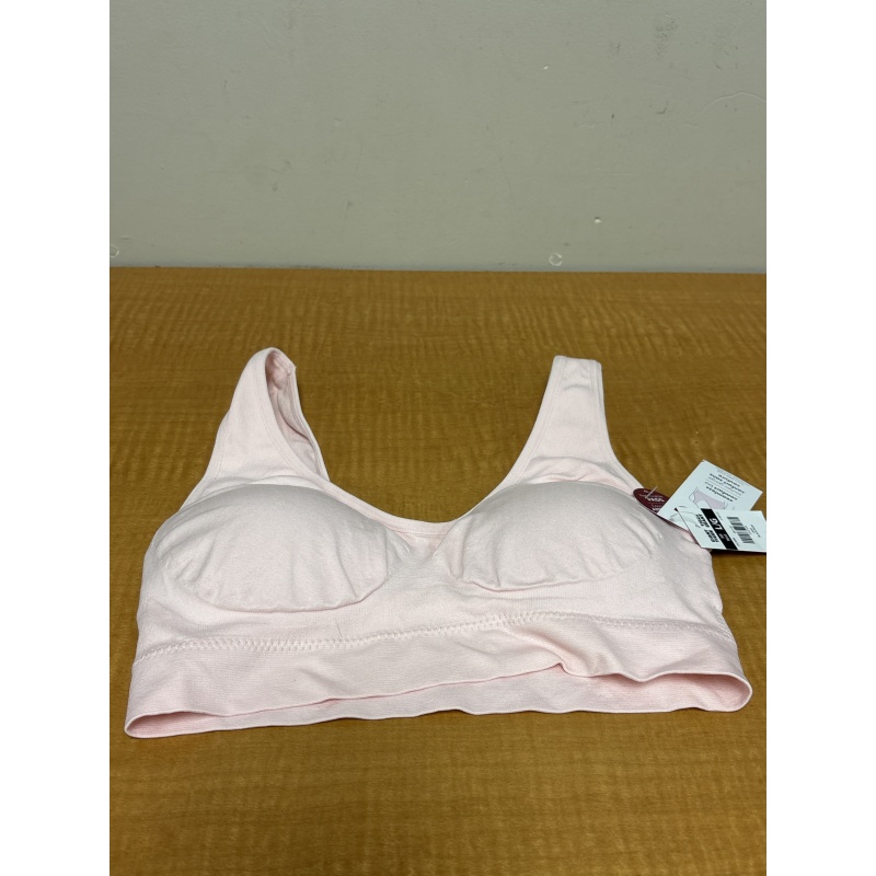 Bin10 ts New women’s large pink seamless comfort bra with removable pads