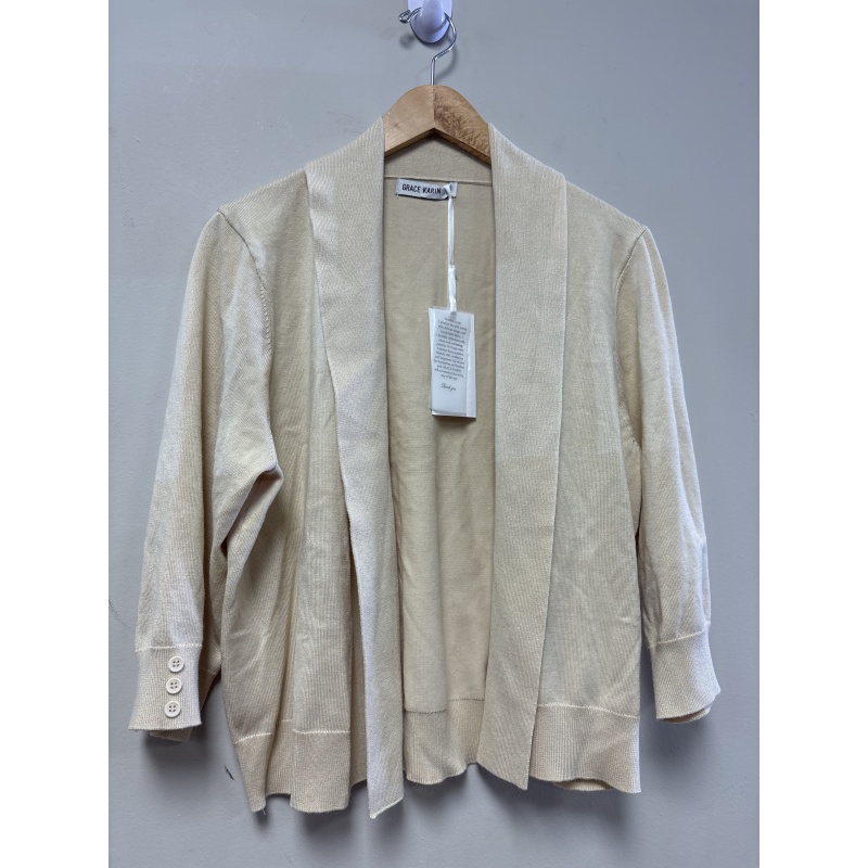 Bin35 ts New Grace Karin women’s large yellowish/cream coloured cardigan