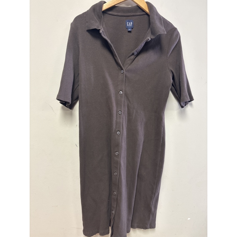 Bin13 ts Gap women’s large dark brown button up dress