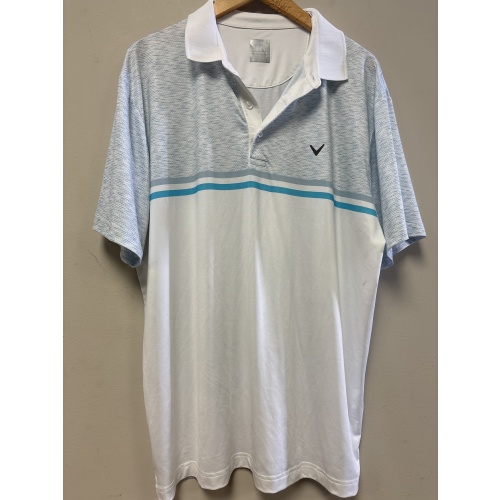 Bin13 ts Callaway men’s large white with teal shirt