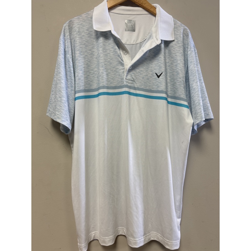 Bin13 ts Callaway men’s large white with teal shirt