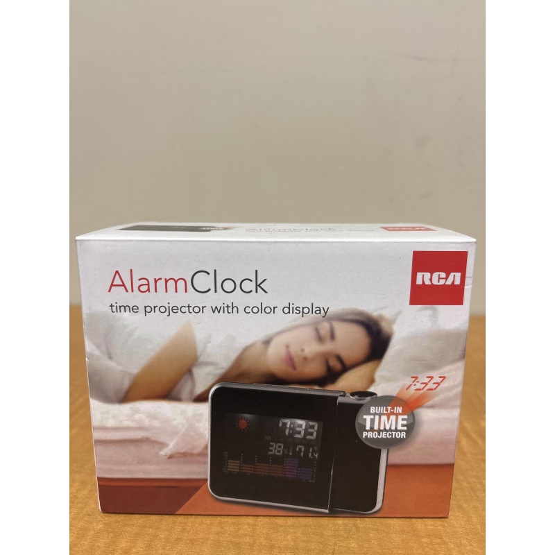 Bin93 ts RCA alarm clock time projector with colour display- tested appears new
