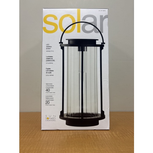 LG6 ts Solar LED tabletop lantern vintage style (not new but tested)