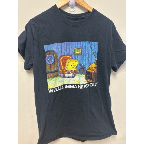 Bin15 ts SpongeBob men’s medium black t shirt