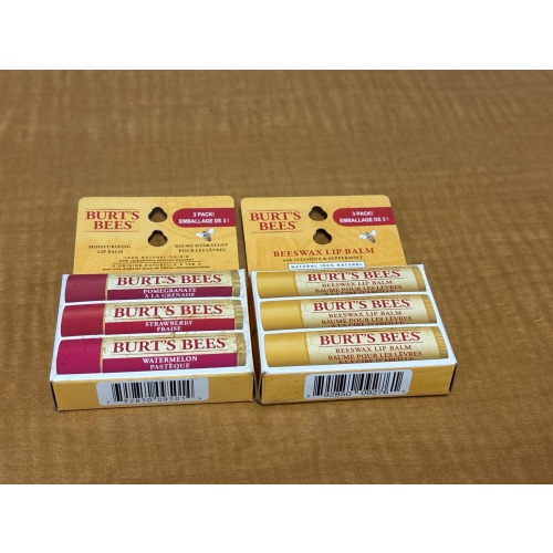 BinS ts New Burt’s Bees two 3 packs lip balm