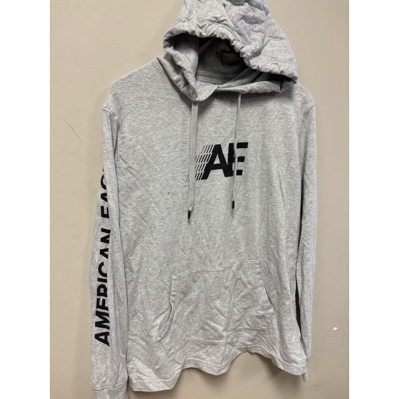 Bin69 ts AE men’s XS light grey hooded shirt