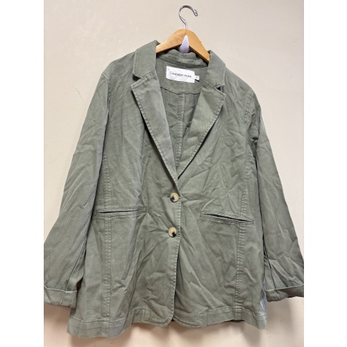 Bin69 ts Calvin Klein women’s large green blazer coat