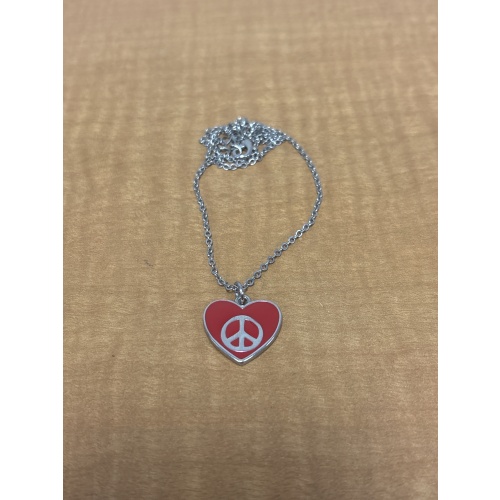 BinJ ts Heart with peace sign necklace